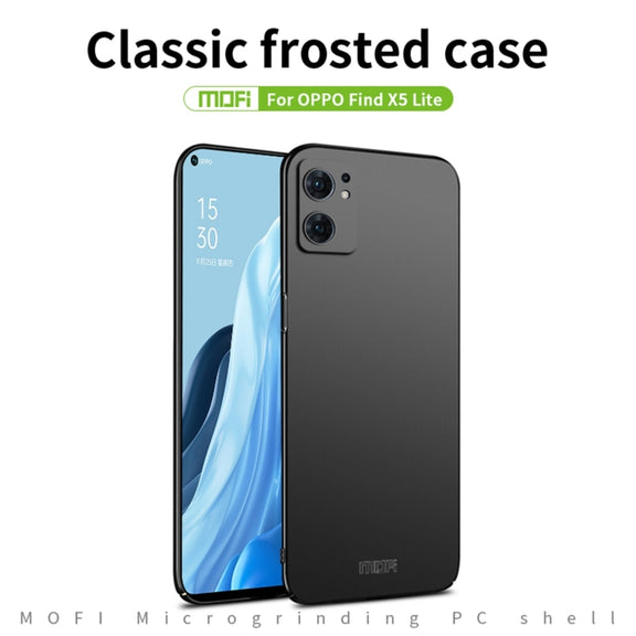 For OPPO Find X5 Lite / Reno7 Global MOFI Frosted PC Ultra-thin Hard Case(Blue)