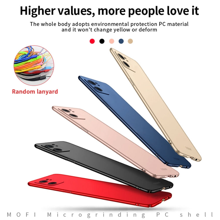 For OPPO Find X5 Lite / Reno7 Global MOFI Frosted PC Ultra-thin Hard Case(Gold)