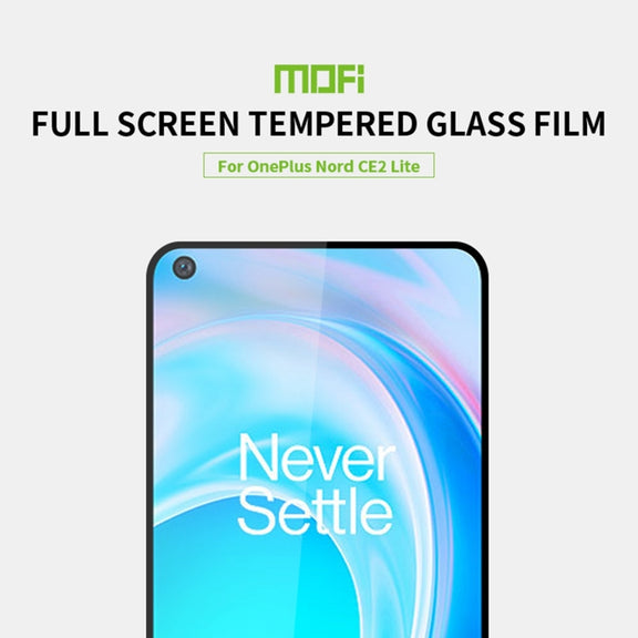 For OnePlus Nord CE2 Lite MOFI 9H 2.5D Full Screen Tempered Glass Film(Black)