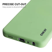 For Samsung Galaxy A32 5G ENKAY Liquid Silicone Soft Shockproof Phone Case(Light Green)