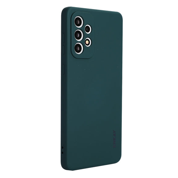 For Samsung Galaxy A73 5G ENKAY Liquid Silicone Soft Shockproof Phone Case(Dark Green)