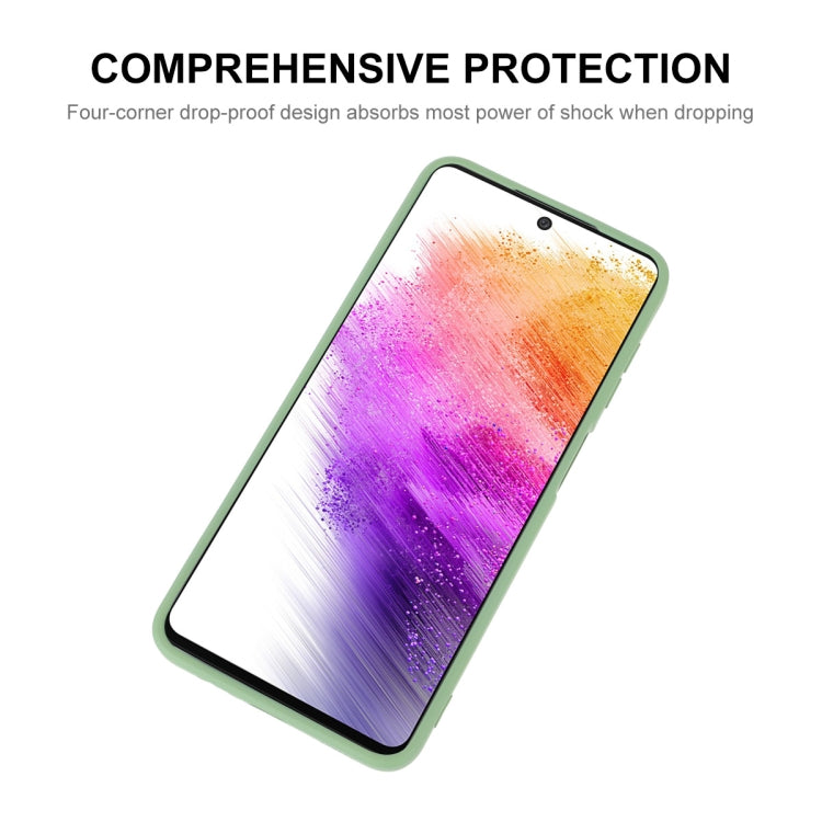 For Samsung Galaxy A73 5G ENKAY Liquid Silicone Soft Shockproof Phone Case(Dark Green)
