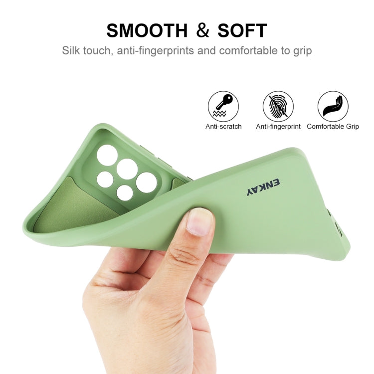 For Samsung Galaxy A73 5G ENKAY Liquid Silicone Soft Shockproof Phone Case(Dark Green)