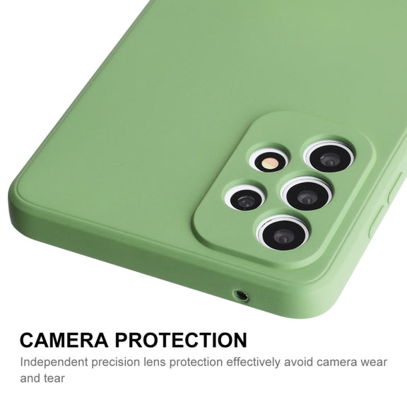 For Samsung Galaxy A73 5G ENKAY Liquid Silicone Soft Shockproof Phone Case(Dark Green)