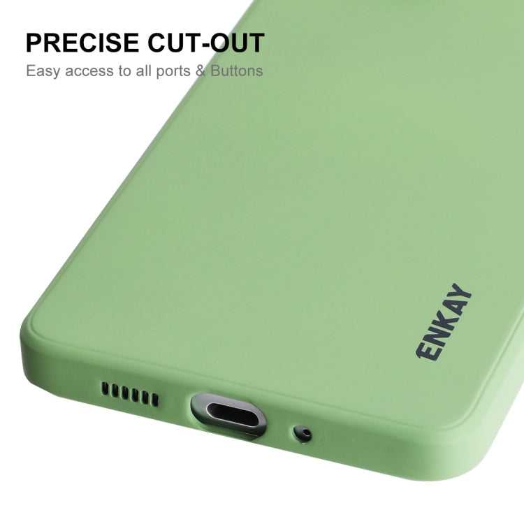 For Samsung Galaxy A73 5G ENKAY Liquid Silicone Soft Shockproof Phone Case(Black)