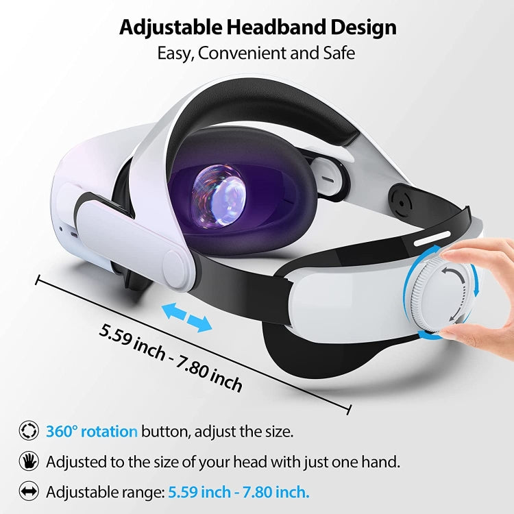 For Oculus Quest2 VR Glasses Decompression Comfort Adjustable Replacement Headset