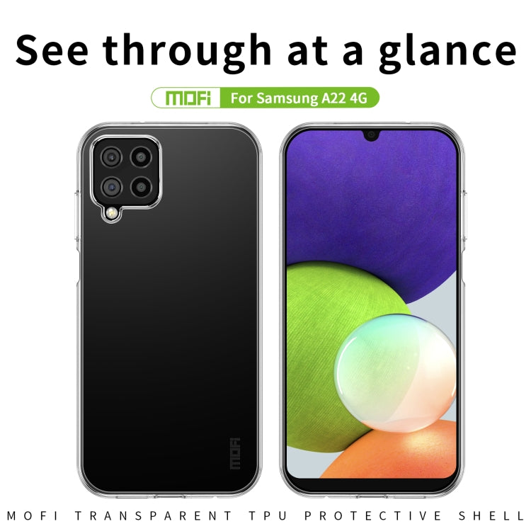 For Samsung Galaxy A22 4G MOFI Ming Series Ultra-thin TPU Phone Case(Transparent)