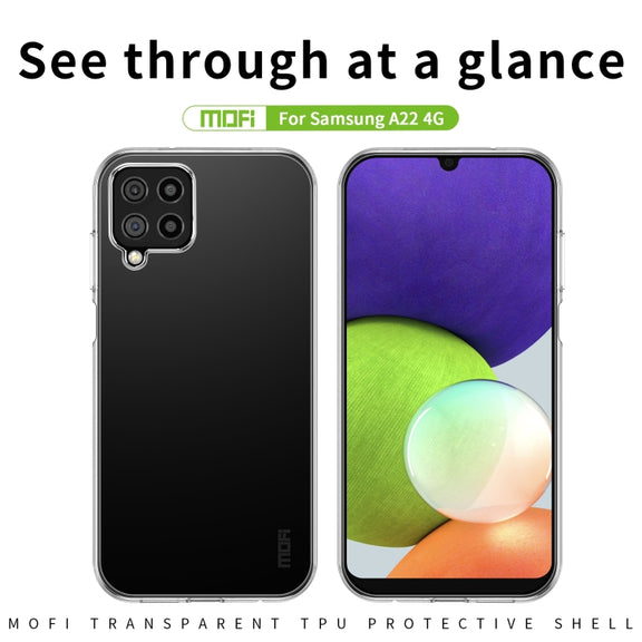 For Samsung Galaxy A22 4G MOFI Ming Series Ultra-thin TPU Phone Case(Transparent)
