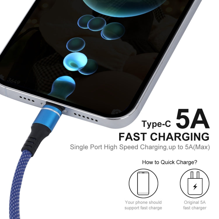 ENKAY ENK-CB121 1.5m 3 in 1 USB 3.0 to Type-C / 8 Pin / Micro USB 5A Fast Charging Cable(Blue)