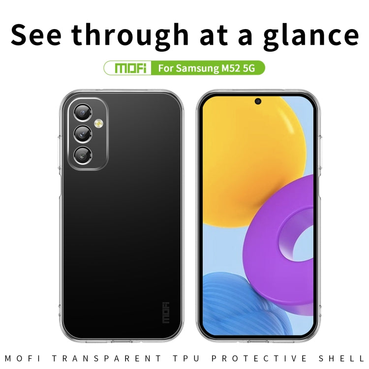 For Samsung Galaxy M52 5G MOFI Ming Series Ultra-thin TPU Phone Case(Transparent)