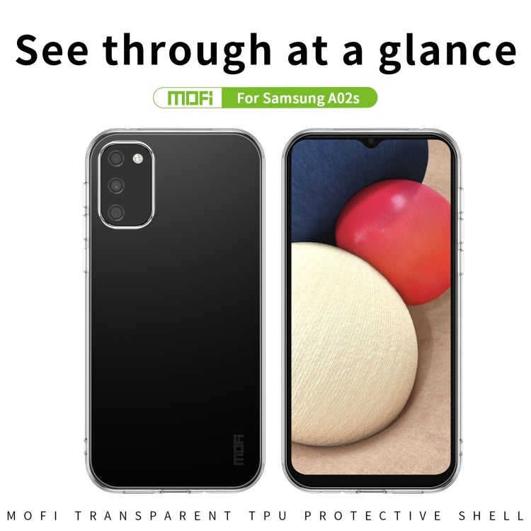 For Samsung Galaxy A02s EU 164mm MOFI Ming Series Ultra-thin TPU Phone Case(Transparent)
