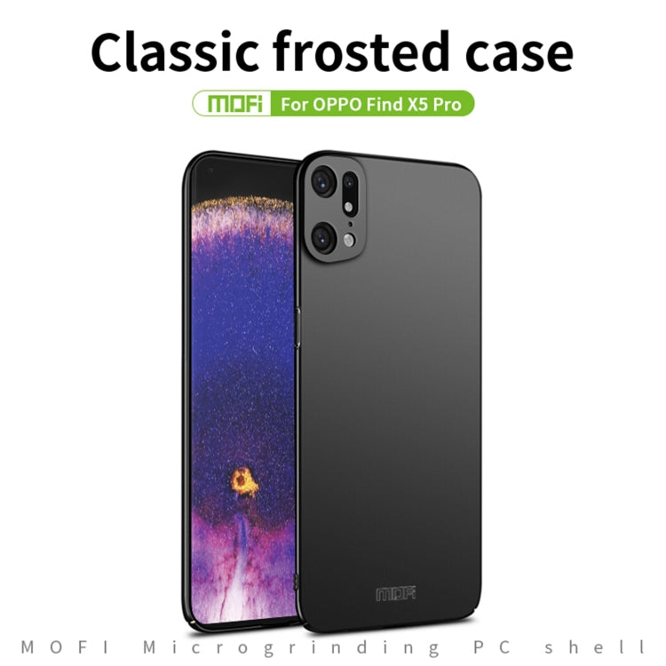 For OPPO Find X5 Pro MOFI Frosted PC Ultra-thin Hard Case(Blue)