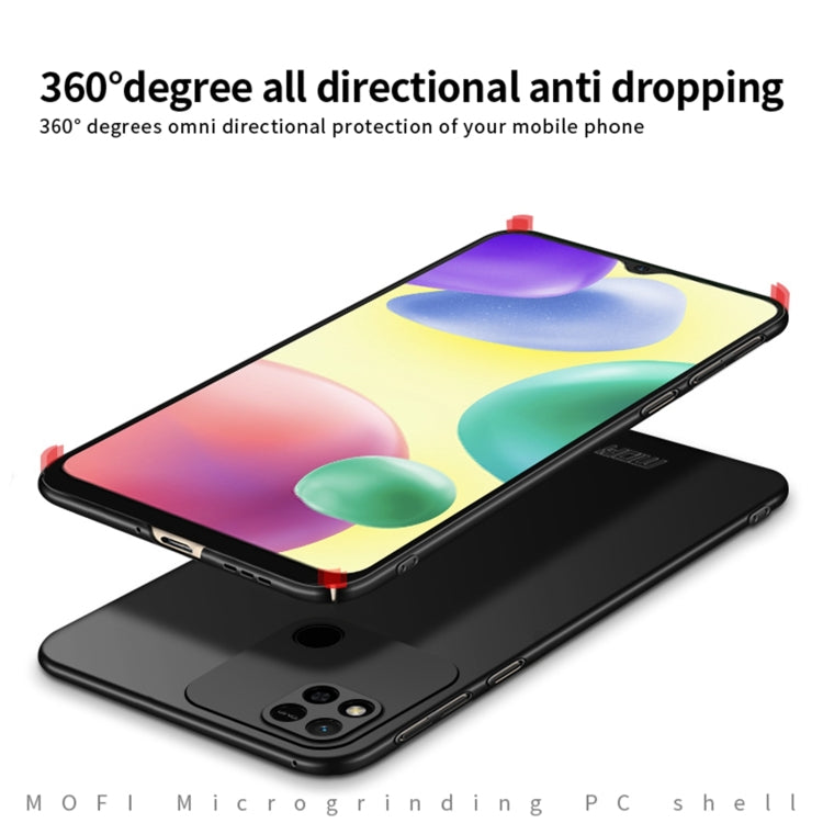 For Xiaomi Redmi 10A MOFI Frosted PC Ultra-thin Hard Case(Black)