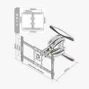 NORTH BAYOU NB P65 All-moving Cantilever Mount Swivel TV Wall Bracket for 55-85 inch  LED / LCD