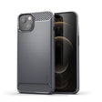For iPhone 14 MOFI Gentleness Brushed Texture Carbon Fiber TPU Phone Case (Gray) - iPhone 14 Cases by MOFI | Online Shopping South Africa | PMC TechLife