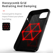 For iPhone 14 MOFI Gentleness Brushed Texture Carbon Fiber TPU Phone Case (Red)