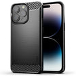 For iPhone 14 Pro MOFI Gentleness Brushed Texture Carbon Fiber TPU Phone Case (Black) - iPhone 14 Pro Cases by MOFI | Online Shopping South Africa | PMC TechLife