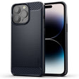 For iPhone 14 Pro MOFI Gentleness Brushed Texture Carbon Fiber TPU Phone Case (Blue) - iPhone 14 Pro Cases by MOFI | Online Shopping South Africa | PMC TechLife
