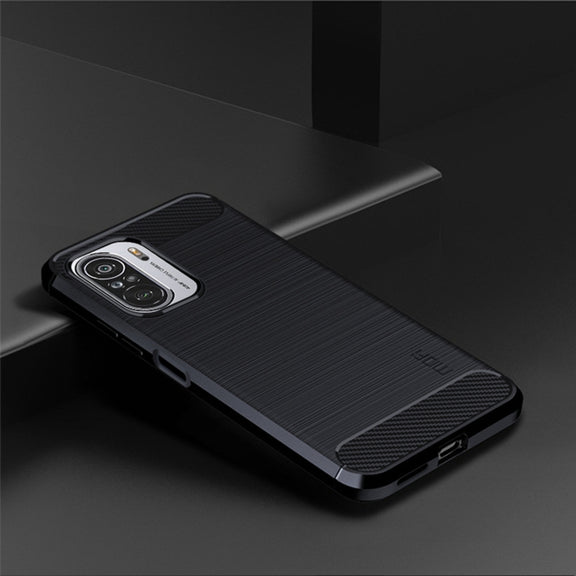 For Xiaomi Redmi Note 11T Pro 5G / 11T Pro Plus 5G MOFI Gentleness Series Brushed Texture Carbon Fiber Soft TPU Case(Blue)