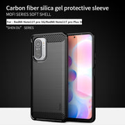 For Xiaomi Redmi Note 11T Pro 5G / 11T Pro Plus 5G MOFI Gentleness Series Brushed Texture Carbon Fiber Soft TPU Case(Blue)