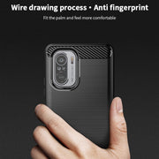 For Xiaomi Redmi Note 11T Pro 5G / 11T Pro Plus 5G MOFI Gentleness Series Brushed Texture Carbon Fiber Soft TPU Case(Blue)