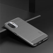 For Xiaomi Redmi Note 11T Pro 5G / 11T Pro Plus 5G MOFI Gentleness Series Brushed Texture Carbon Fiber Soft TPU Case(Gray)