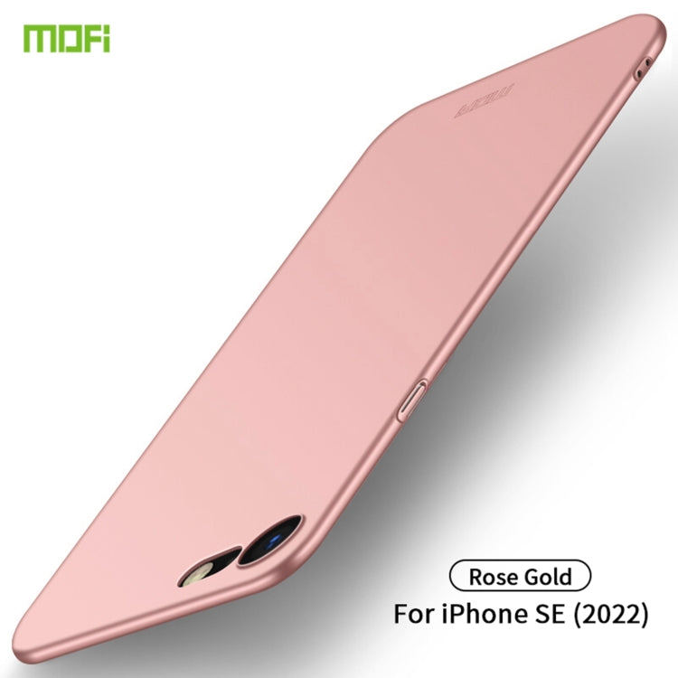 For iPhone SE 2022 / 2020 MOFI Frosted PC Ultra-thin Hard Case(Rose Gold)