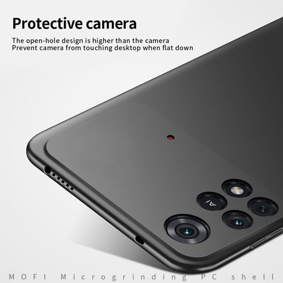 For Xiaomi POCO M4 Pro 4G MOFI Frosted PC Ultra-thin Hard Case(Blue)
