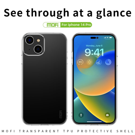 For iPhone 14 MOFI Ming Series Ultra-thin TPU Phone Case (Transparent)