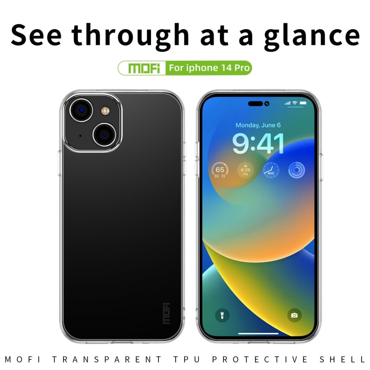 For iPhone 14 Pro MOFI Ming Series Ultra-thin TPU Phone Case(Transparent)