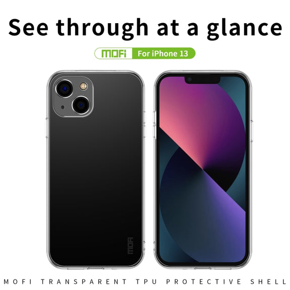 For iPhone 13 MOFI Ming Series Ultra-thin TPU Phone Case(Transparent)