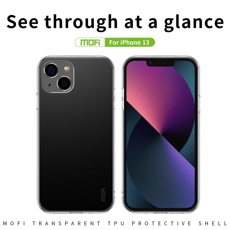 For iPhone 13 MOFI Ming Series Ultra-thin TPU Phone Case(Transparent)