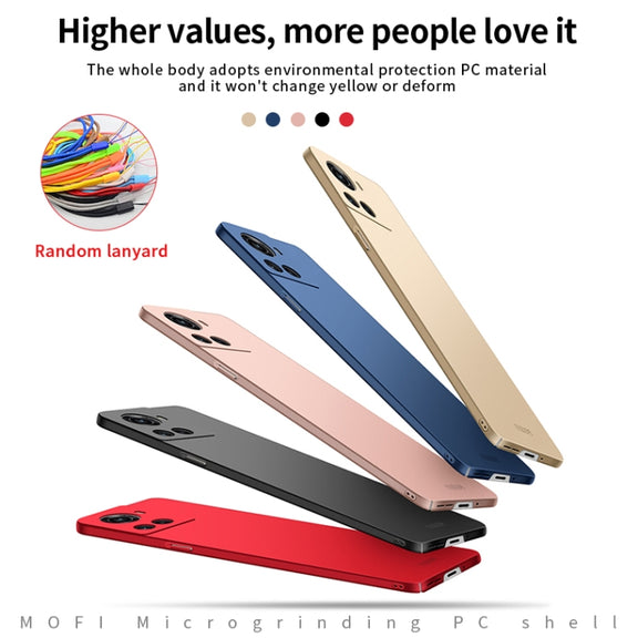 For OnePlus Ace 5G / 10R 5G MOFI Frosted PC Ultra-thin Hard Case(Red)