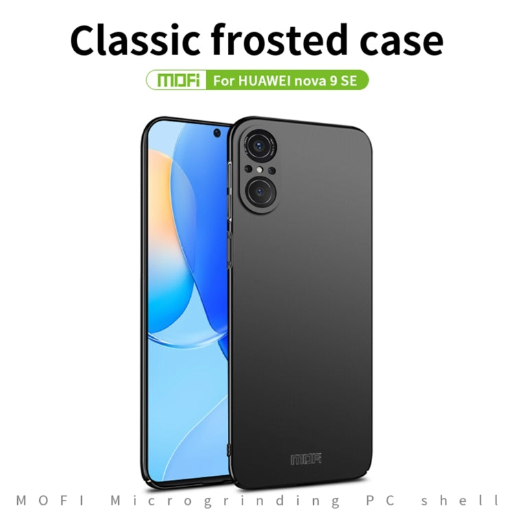 For Huawei Nova9 SE MOFI Frosted PC Ultra-thin Hard Case(Black)
