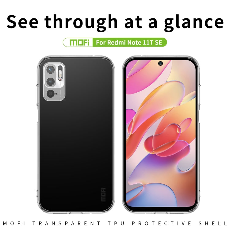 For Xiaomi Redmi Note 11T SE / Note 10 5G MOFI Ming Series Ultra-thin TPU Phone Case(Transparent)