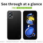 For Xiaomi Redmi Note 11T Pro 5G / Note 11T Pro+ MOFI Ming Series Ultra-thin TPU Phone Case(Transparent)