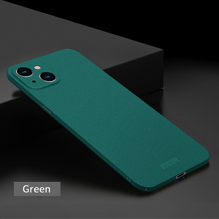 For iPhone 14 MOFI Fandun Series Frosted PC Ultra-thin Phone Case(Green)