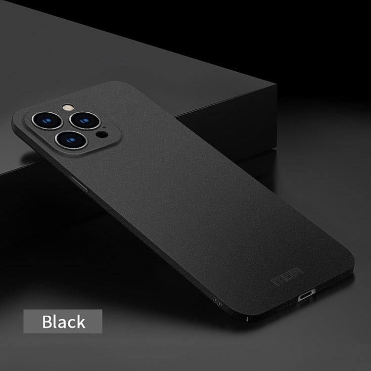 For iPhone 14 Pro Max MOFI Fandun Series Frosted PC Ultra-thin Phone Case(Black)