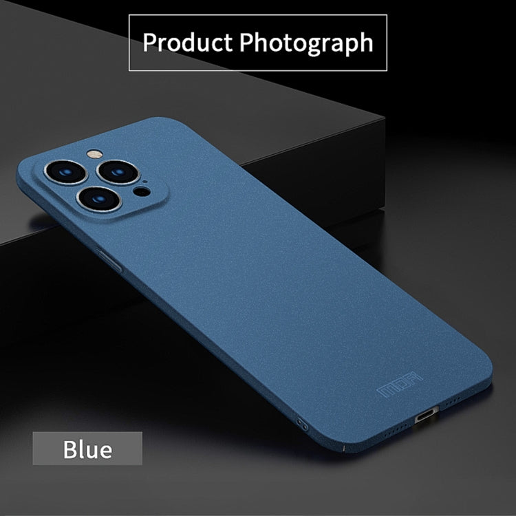 For iPhone 14 Pro Max MOFI Fandun Series Frosted PC Ultra-thin Phone Case(Blue)