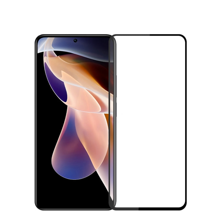 For Xiaomi Redmi Note 11T Pro MOFI 9H 2.5D Full Screen Tempered Glass Film(Black)