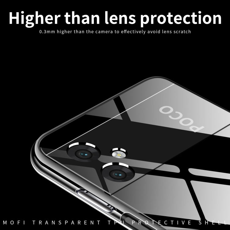For Xiaomi Poco M4 5G MOFI Ming Series Ultra-thin TPU Phone Case(Transparent)