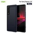 For Sony Xperia 1 IV MOFI Gentleness Series Brushed Texture Carbon Fiber Soft TPU Case(Blue) - Sony Cases by MOFI | Online Shopping South Africa | PMC TechLife | Buy Now Pay Later Mobicred