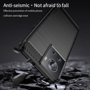 For OnePlus Ace / 10R 5G MOFI Gentleness Series Brushed Texture Carbon Fiber Soft TPU Case(Blue)