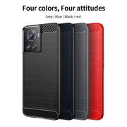 For OnePlus Ace / 10R 5G MOFI Gentleness Series Brushed Texture Carbon Fiber Soft TPU Case(Gray)