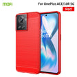 For OnePlus Ace / 10R 5G MOFI Gentleness Series Brushed Texture Carbon Fiber Soft TPU Case(Red) - OnePlus Cases by MOFI | Online Shopping South Africa | PMC TechLife
