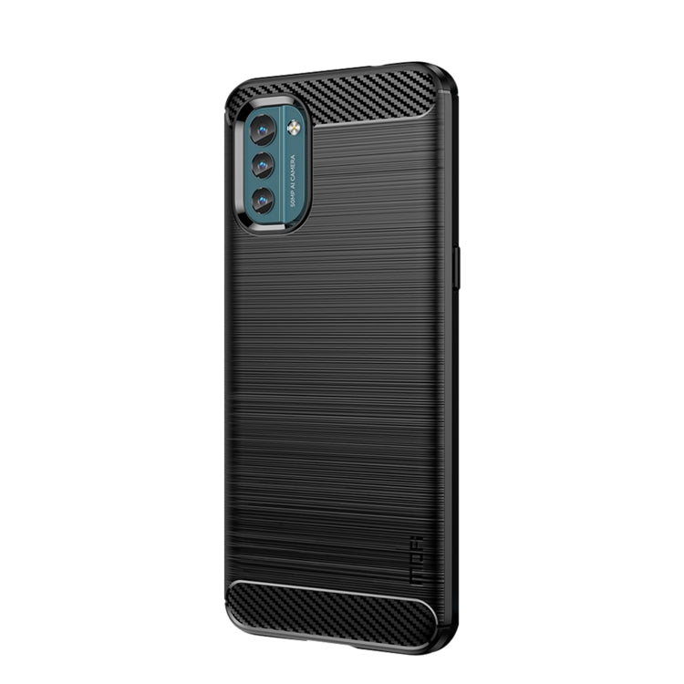 For Nokia G11 / G21 MOFI Gentleness Series Brushed Texture Carbon Fiber Soft TPU Case(Black)