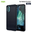 For Nokia G11 / G21 MOFI Gentleness Series Brushed Texture Carbon Fiber Soft TPU Case(Blue) - free shipping - PMC TechLife - Order now!
