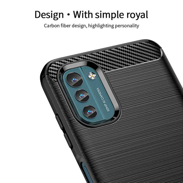 For Nokia G11 / G21 MOFI Gentleness Series Brushed Texture Carbon Fiber Soft TPU Case(Blue)