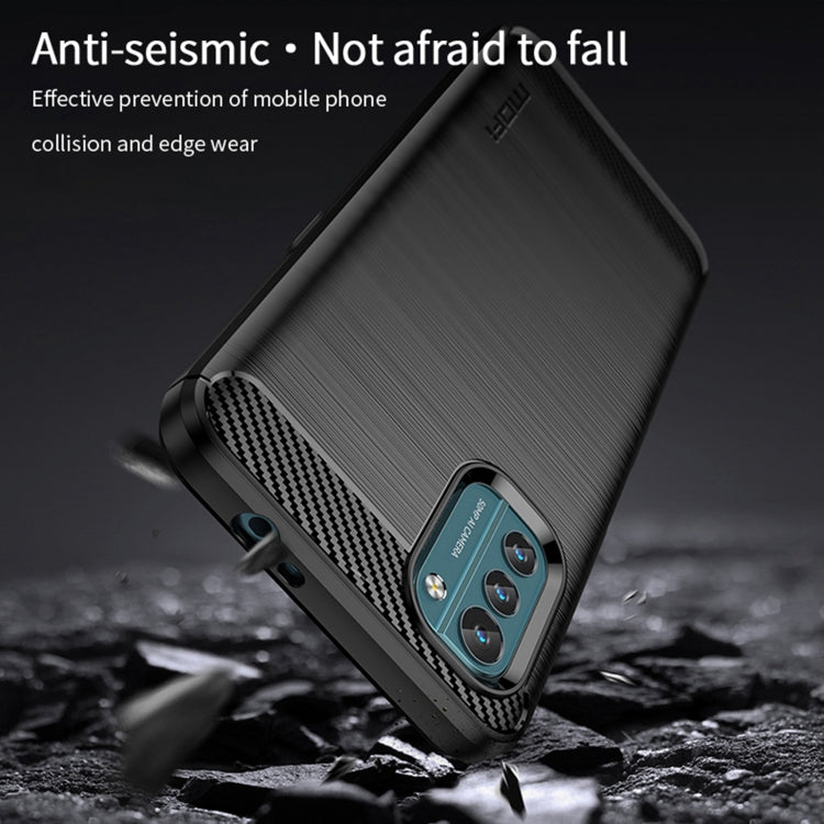 For Nokia G11 / G21 MOFI Gentleness Series Brushed Texture Carbon Fiber Soft TPU Case(Blue)