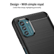 For Nokia G11 / G21 MOFI Gentleness Series Brushed Texture Carbon Fiber Soft TPU Case(Red)
